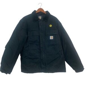 Carhartt Black Canvas‎ Arctic Men's Size L Workwear Chore Jacket